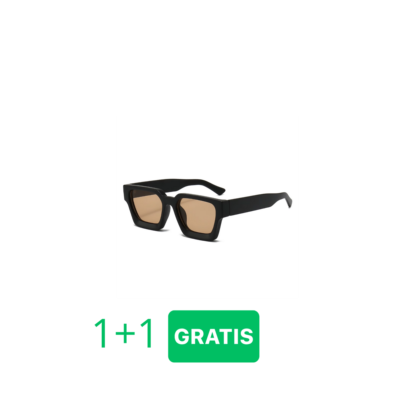 Retro zonnebril Black/Brown (1+1 GRATIS)