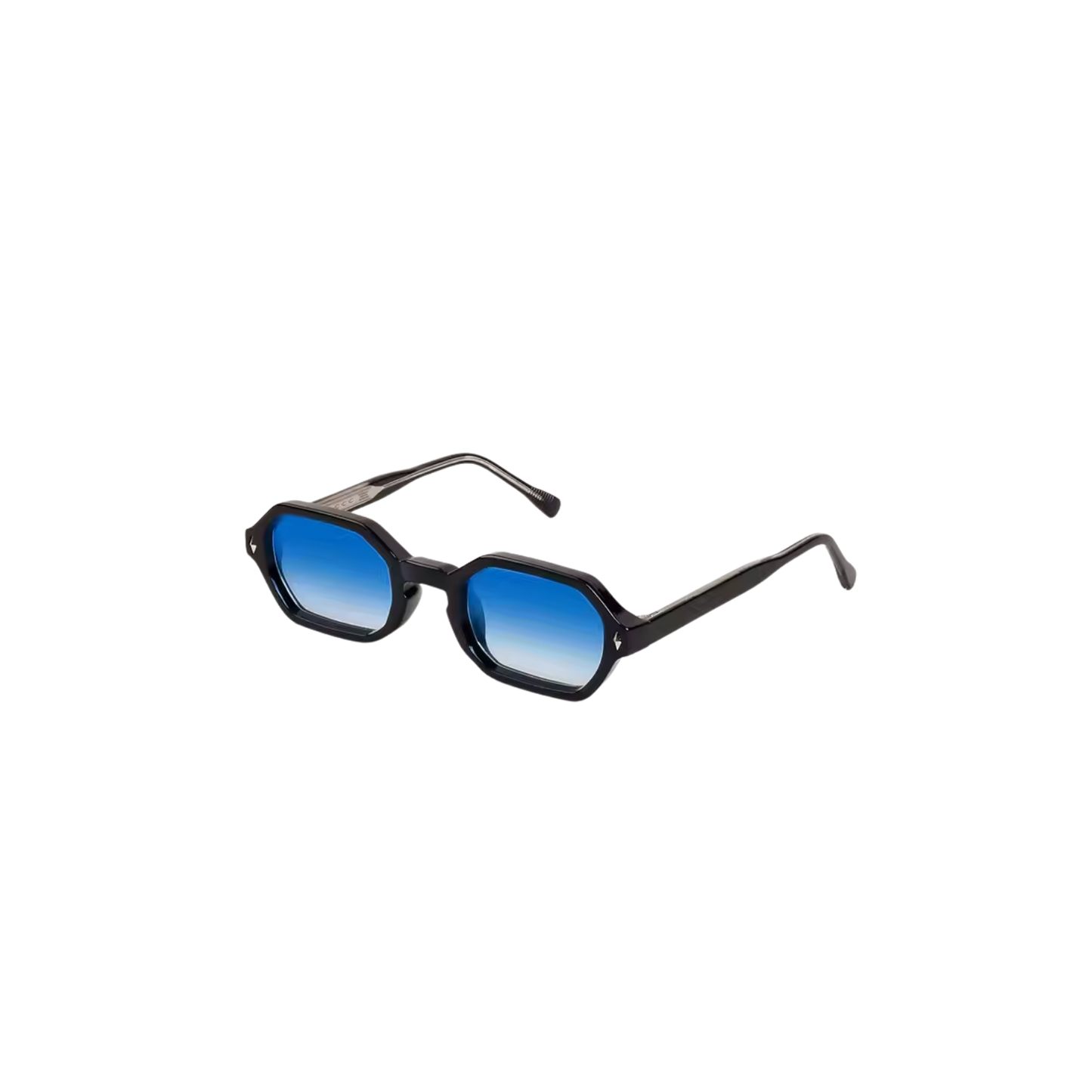Vintage Polygoon Zonnebril Black/Blue (1+1 GRATIS)