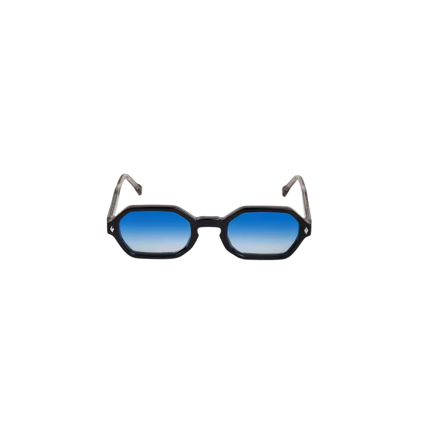 Vintage Polygoon Zonnebril Black/Blue (1+1 GRATIS)