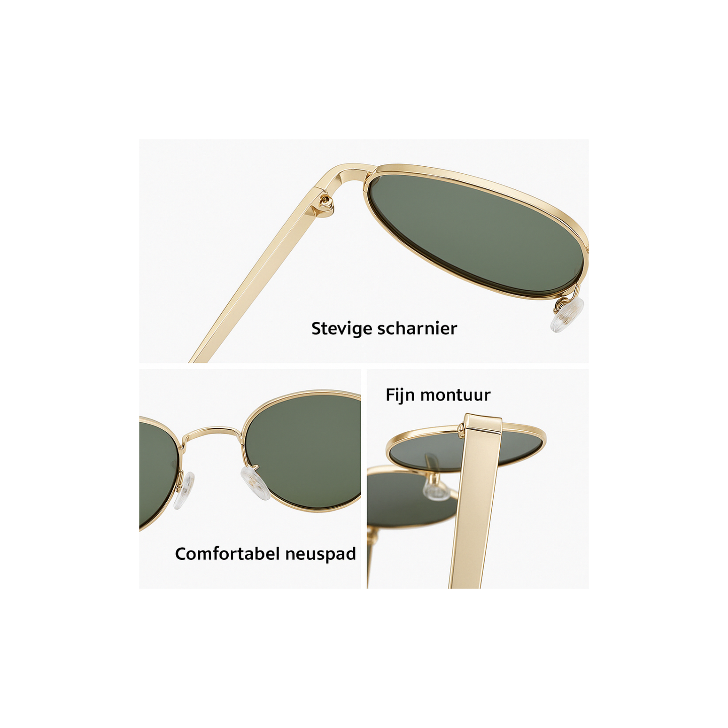 Retro Oval Gold/Black (1+1 GRATIS)