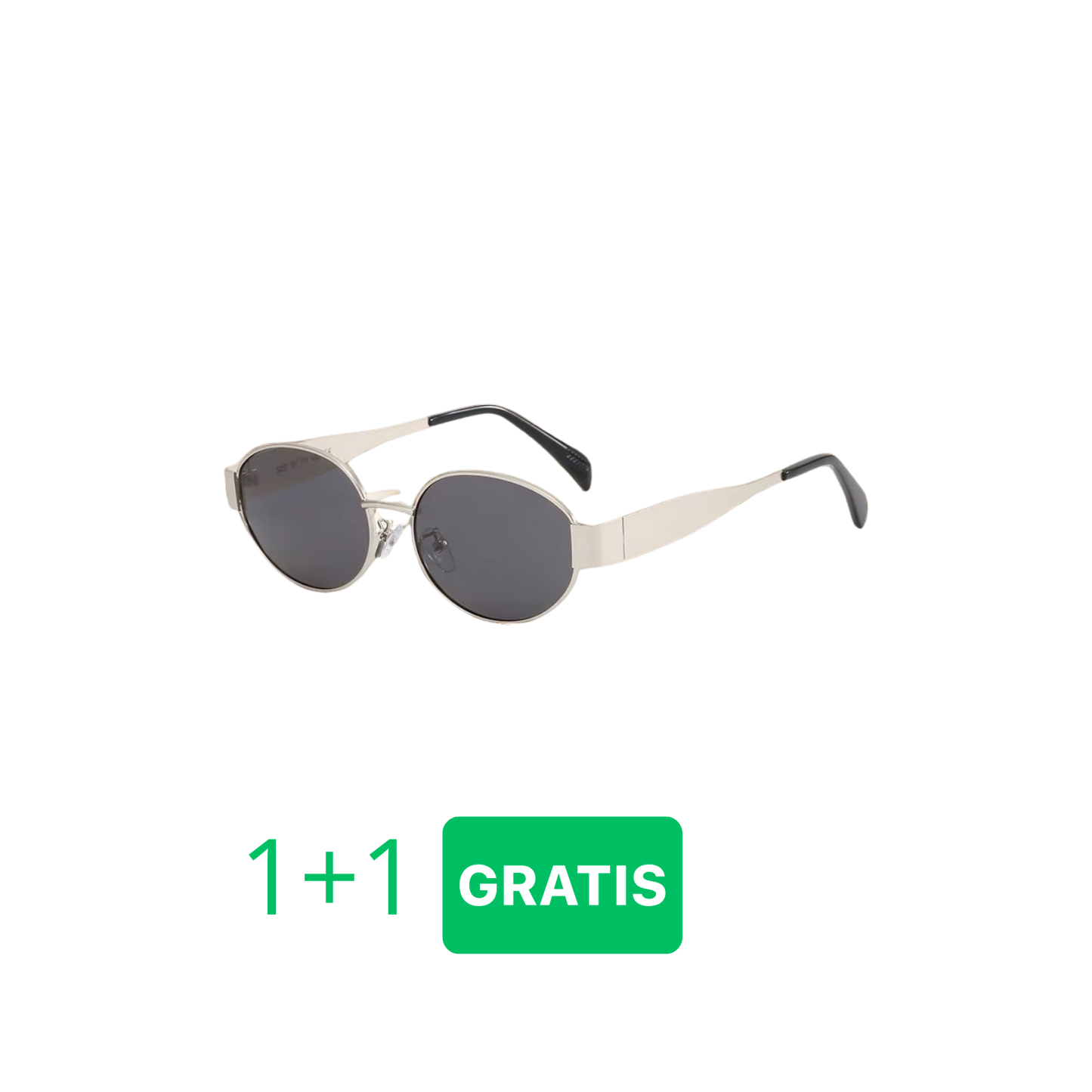 Retro Oval Silver/Grey (1+1 GRATIS)