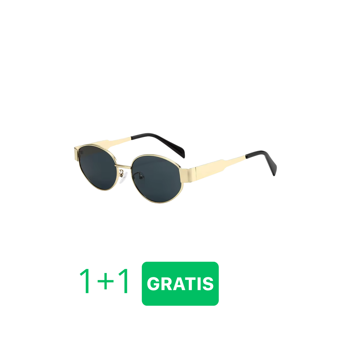 Retro Oval Gold/Black (1+1 GRATIS)