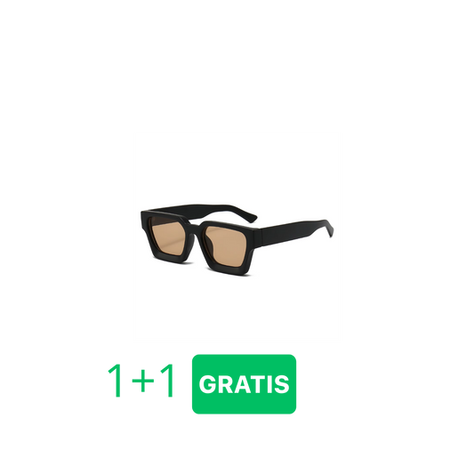 Retro zonnebril Black/Brown (1+1 GRATIS)