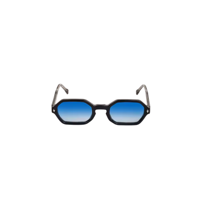 Vintage Polygoon Zonnebril Black/Blue (1+1 GRATIS)