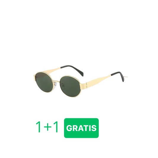 Retro Oval Gold/Green (1+1 GRATIS)