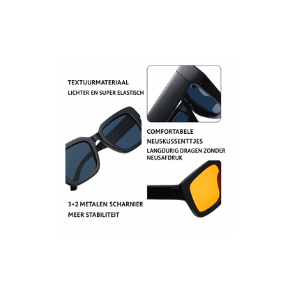 Retro zonnebril GREY (1+1 GRATIS)